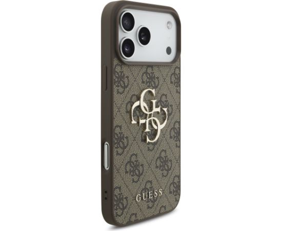 Guess PU 4G Metal Logo Strap Case Aizsargapvalks priekš Apple iPhone 17 Pro Max