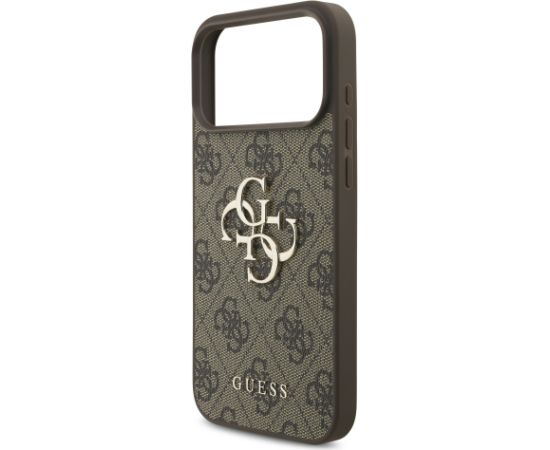 Guess PU 4G Metal Logo Strap Case Aizsargapvalks priekš Apple iPhone 17 Pro Max