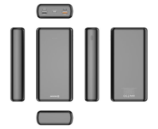 Swissten Line Power Banka Ārējās Uzlādes Baterija 2xUSB / USB-C / Micro USB / Lightning / 20W / 30000 mAh