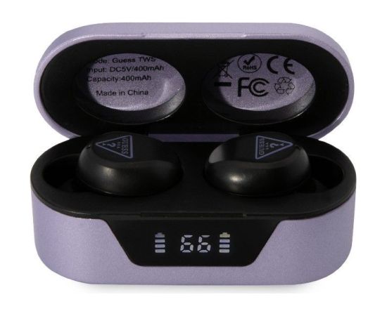 Guess   True Wireless Triangle Logo BT5.0 Stereo Earphones Purple