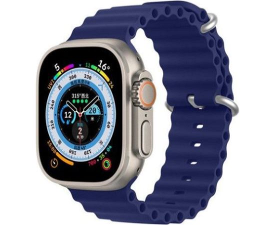 Dux Ducis   Strap Watch Strap 8 / 7 / 6 / 5 / 4 / 3 / 2 / SE (45 / 44 / 42mm) Silicone Band Bracelet Navy Blue