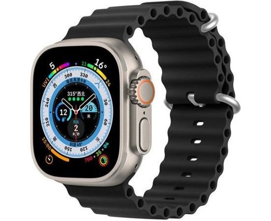 Dux Ducis   Strap Watch Strap 8 / 7 / 6 / 5 / 4 / 3 / 2 / SE (45 / 44 / 42mm) Silicone Band Bracelet Black