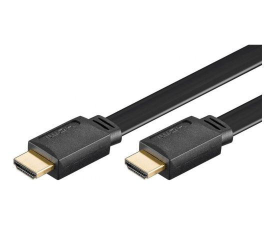 Goobay -  High Speed HDMI flat-cable with Ethernet 1 m Black