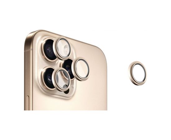 Evelatus Apple  iPhone 16 Pro / 16 Pro Max Camera Lens Protector Armor Desert Titanium