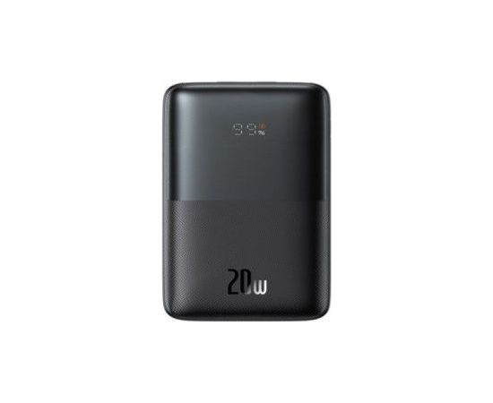 Baseus   Bipow Pro Power Bank 10000mAh 20W black with USB Type A - USB Type C 3A 0.3m cable Black