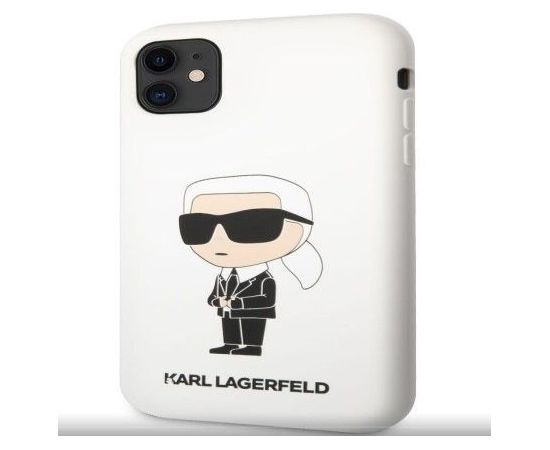Karl Lagerfeld Apple  iPhone 11 Liquid Silicone Ikonik NFT Case White