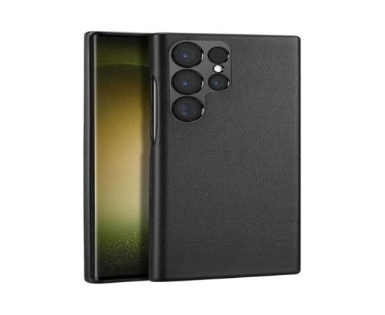 Dux Ducis -  Galaxy S23 Ultra elegant case made of artificial leather Black