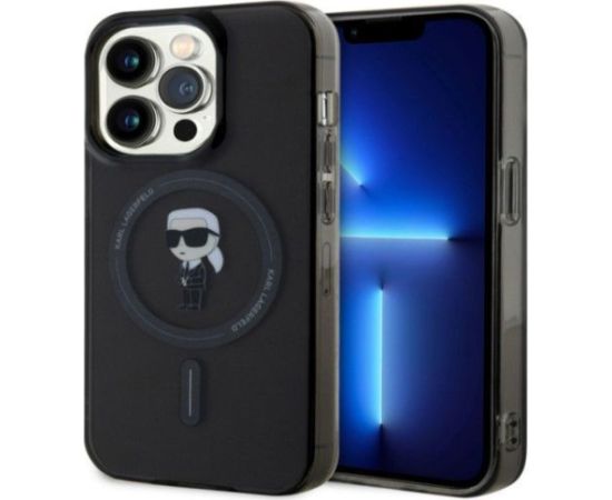 Karl Lagerfeld Apple  iPhone 15 Pro IML Ikonik MagSafe Case Black