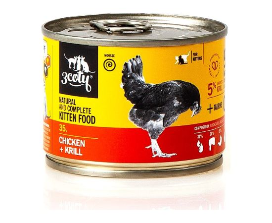3Coty CHICKEN + KRILL  for Kittens 180g