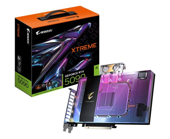GIGABYTE AORUS GeForce RTX 5090 XTREME WATERFORCE WB 32G Graphics Card - 32GB GDDR7