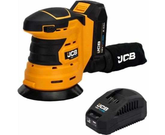 Ekscentra slīpmašīna JCB 18OS-2XB-E; 18 V; 1x2,0 Ah akum.