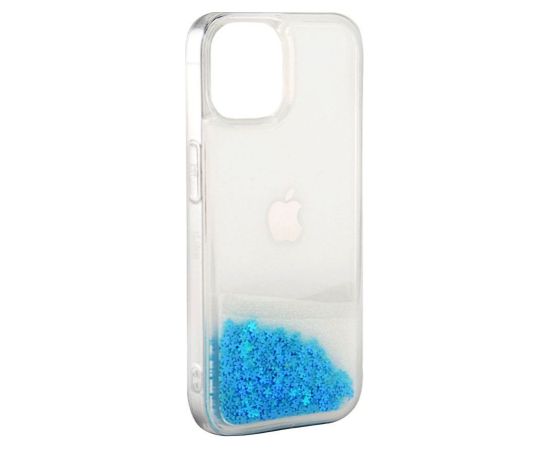 iLike Apple  iPhone 11 Silicone Case Water Glitter Blue