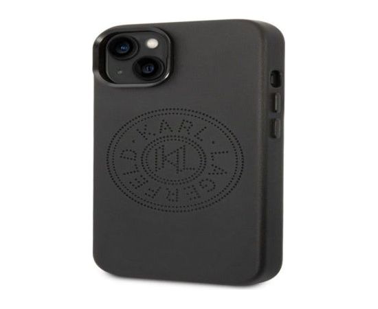 Karl Lagerfeld Apple  iPhone 14 PU Leather Perforated Logo Case Black