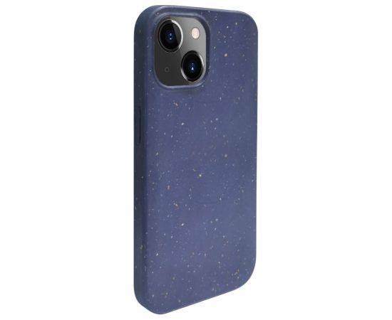 iLike Apple  iPhone 13 Silicone plastic case Eco Print Design Blue