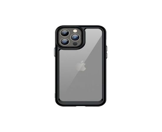 iLike -  iPhone 13 Pro hard cover with gel frame Transparent Black