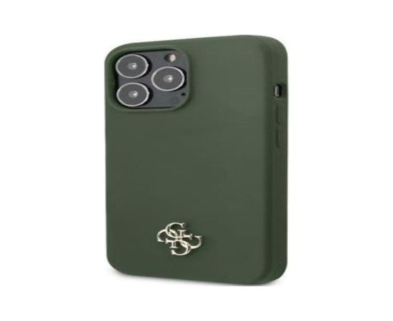 Guess Apple  iPhone 13 Pro Silicone Metal Logo Case Green
