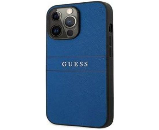 Guess Apple  iPhone 13 Pro Leather Saffiano Case Blue