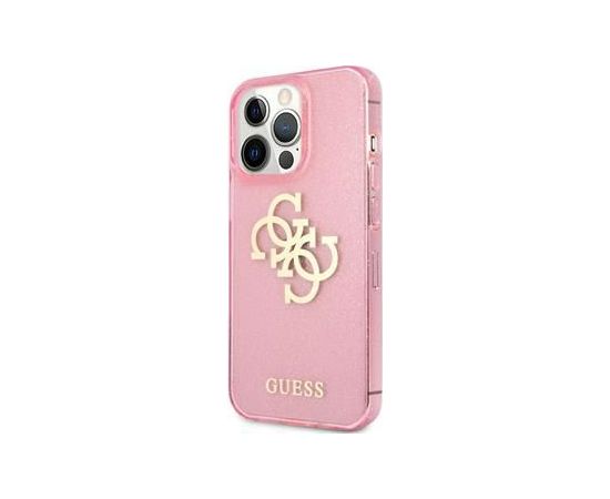 Guess Apple  iPhone 13 Pro Full Glitter Case Pink