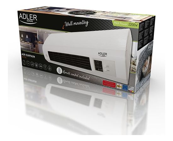 Adler AD 7714 electric space heater Indoor Black, White 2200 W Fan electric space heater Gaisa sildītāji