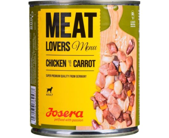 Josera Meatlovers Menu Kurczak z marchewką karma mokra dla psów 800g