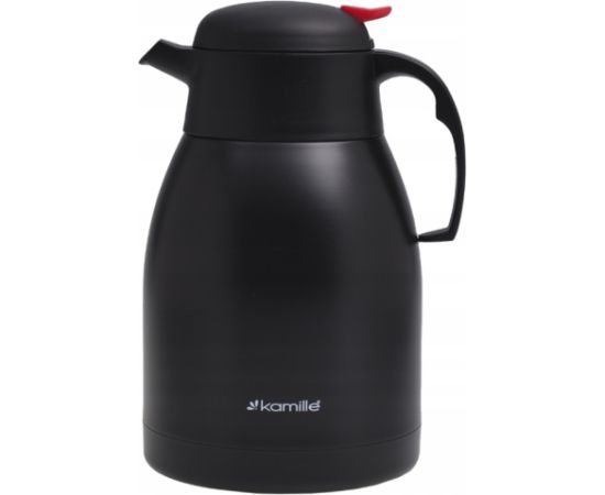 Nerūsējošā tērauda termoss 1,5 L, melns, 2218, KAMILLE