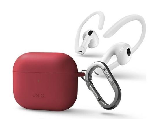 UNIQ   Uniq Nexo case for AirPods 3 + Ear Hooks Silicone - red