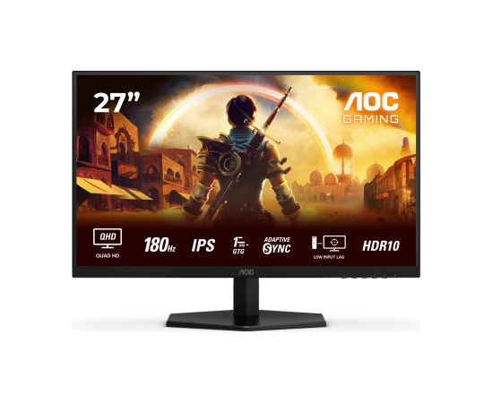 AOC Q27G42XE 27 " IPS QHD 16:9 180 Hz 1 ms 2560 x 1440 pixels 300 cd/m² HDMI ports quantity 2 Black LED / LCD мониторы