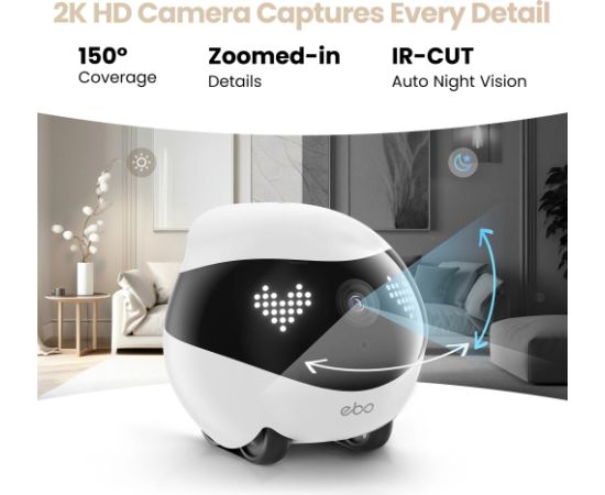 Enabot Companion Robot EBO AIR 2 Compact Maximum Memory Support 256G