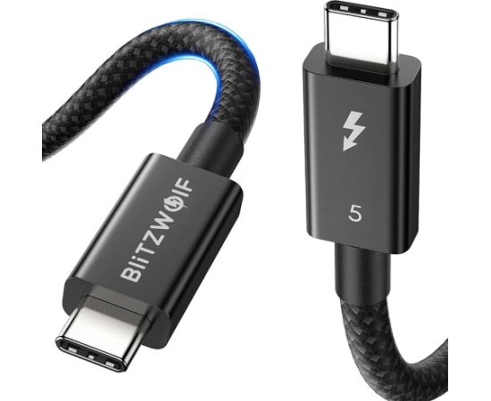 BlitzWolf BW-HDC8 240W USB-C to USB-C cable, 1.5m (black) Data USB kabeļi