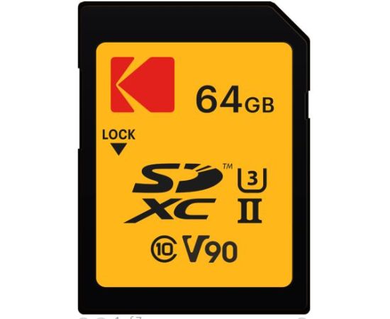 Kodak SD 64GB UHS-II U3 V90 Ultra Pro EKMSD64GUHS2V2K