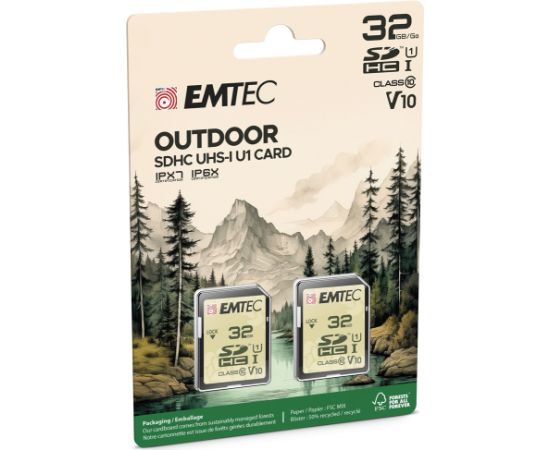 Emtec SD 32GB UHS-I U1 V10 Outdoor 2 pcs