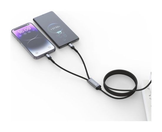 Swissten Textile 2in1 USB-C / Lighting Kabelis 100W 1.5m