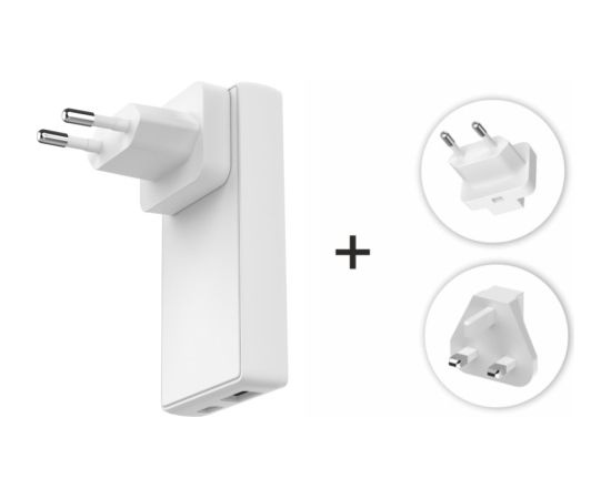 Swissten Travel Charger GaN USB-C / USB 3арядное устройство 45W (US/EU/UK)