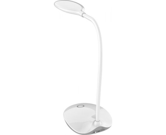 Platinet PDLK6700W Гибкая 3W Led Настольная Лампа 3-уровня стета + Атмосферная подсветка AC USB 5V / 4x AAA Питание
