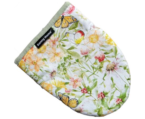 Oven gloves AIMAI 2pcs with silicone, floral