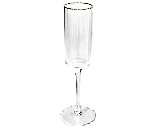 Champagne goblet GOLD RIM 2pcs H24,1cm, 270ml