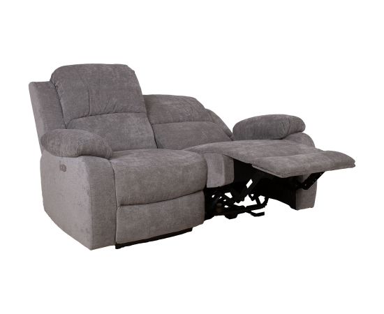 Recliner sofa FELICIA 2-seater with electric mechanism, grey