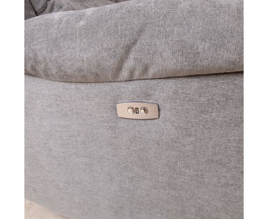 Recliner sofa FELICIA 2-seater with electric mechanism, grey