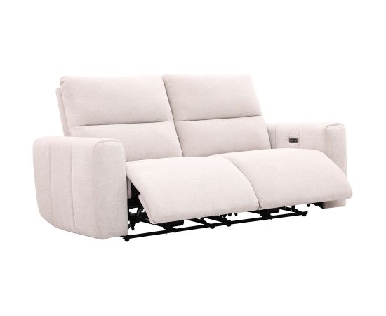 Recliner sofa MATIAS 3-seater with electric mechanism, light beige