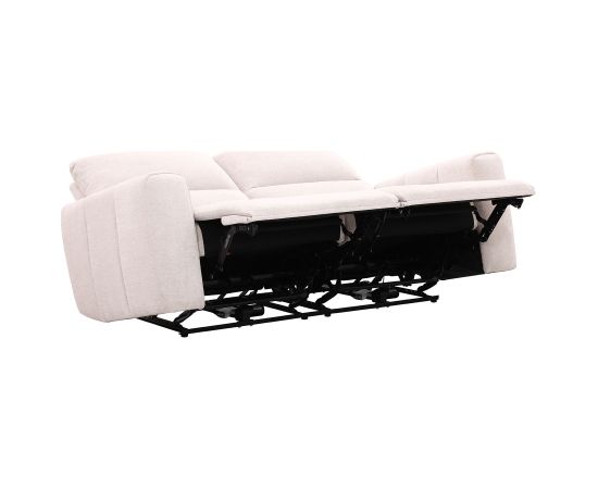 Recliner sofa MATIAS 3-seater with electric mechanism, light beige