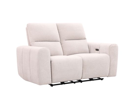 Recliner sofa MATIAS 2-seater with electric mechanism, light beige