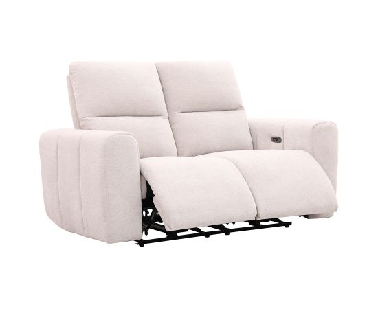 Recliner sofa MATIAS 2-seater with electric mechanism, light beige