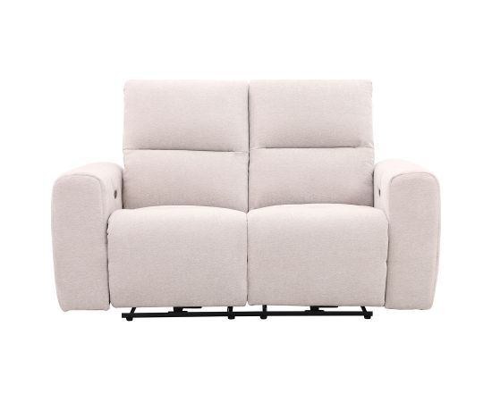 Recliner sofa MATIAS 2-seater with electric mechanism, light beige