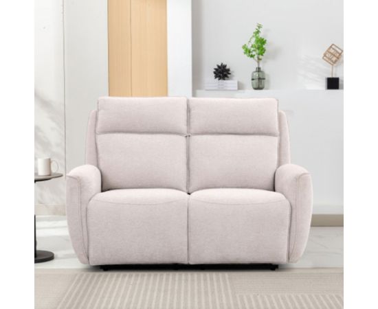 Recliner sofa MAREN 2-seater with manual mechanism, beige