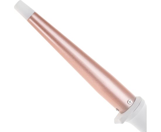 Adler Conical curling iron AD 2119 Barrel diameter 12-25 mm Temperature (min) 120 °C Temperature (max) 200 °C Number of heating levels 5 45 W White/Pink