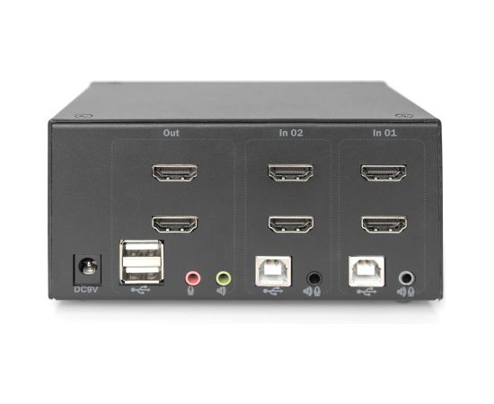 Digitus KVM Switch, 2 Port, Dual Display, 4K, HDMI DS-12860
