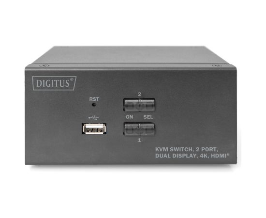 Digitus KVM Switch, 2 Port, Dual Display, 4K, HDMI DS-12860