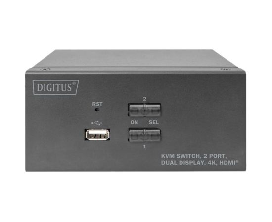 Digitus KVM Switch, 2 Port, Dual Display, 4K, HDMI DS-12860