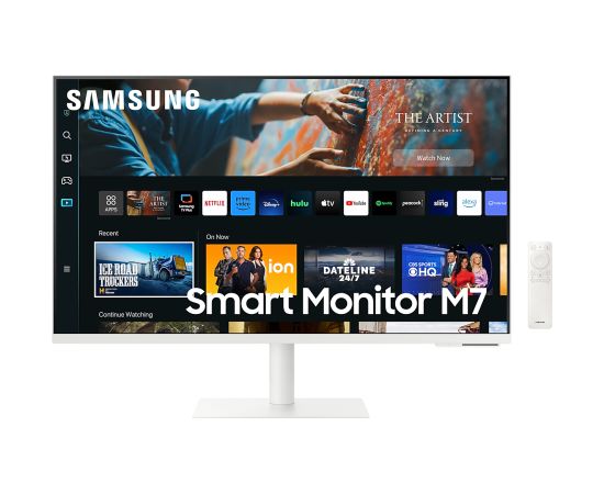 Samsung 4K Smart monitor M70C with integrated apps LS27CM703UUXDU 27 " VA 16:9 60 Hz 4 ms 3840 x 2160 pixels 300 cd/m² HDMI ports quantity 1 White