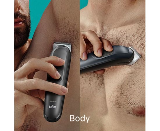 Braun 17-in-1 Multi-grooming Style Kit MGK7491 Cordless Number of length steps 13 Grey